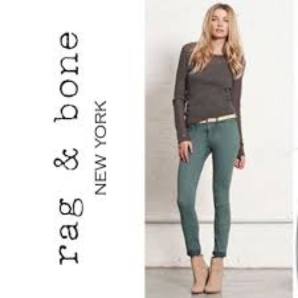 rag & bone JEAN Stretch Leggings Atlantic - NWOT - Picture 3 of 7